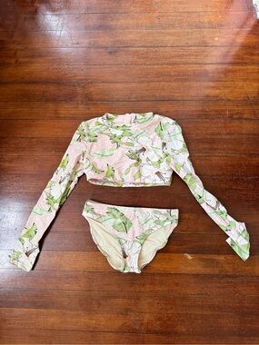Shade Critters Swim Pink & Green Tropical Bikini Bottoms